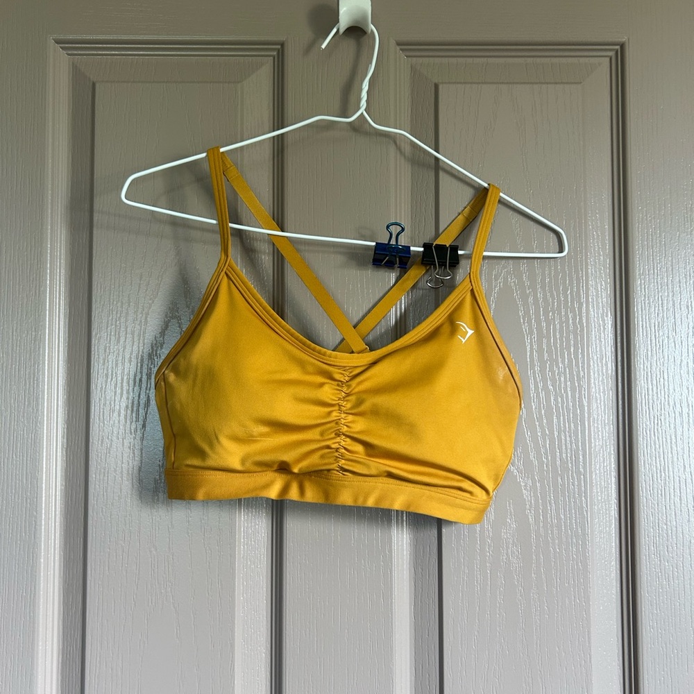 Gymshark Ruched Sports Bra - Yellow